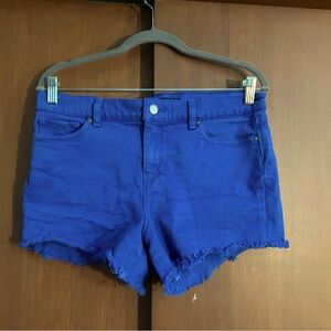 Hudson Jeans Vibrant Cobalt Denim Cutoff Shorts